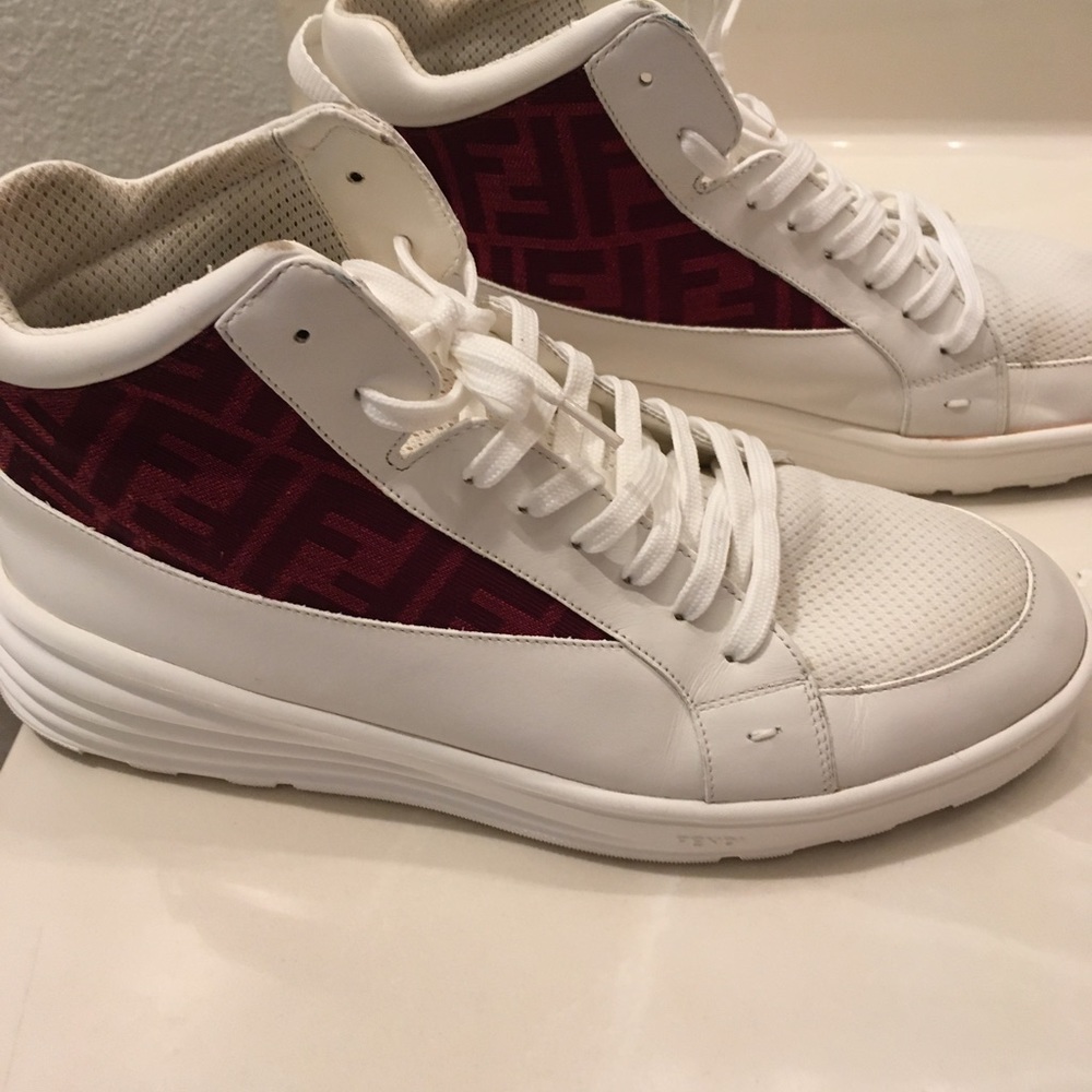 Fendi size 9 high top sneakers comfy fit!